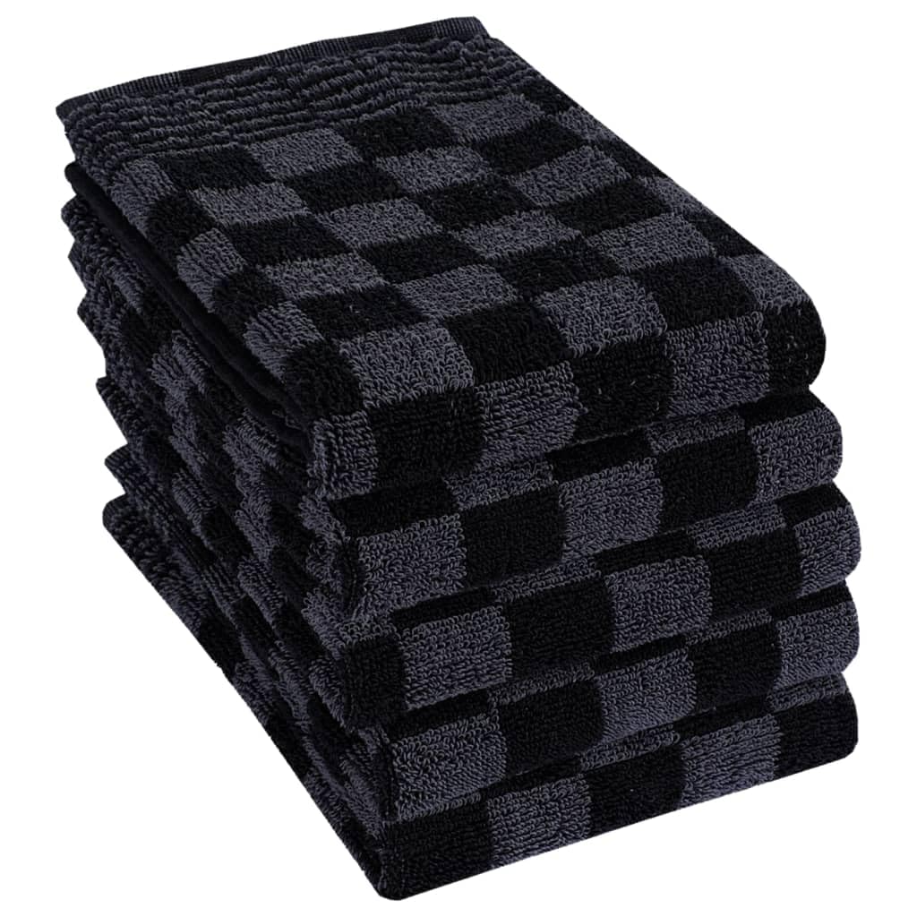 Set di 10 asciugamani in 100% cotone, 5 strofinacci da 50 x 70 cm, 5 asciugamani per ospiti 50 x 50 cm, versatili per bagno, cucina, sauna, viaggi, casa, casa vacanze