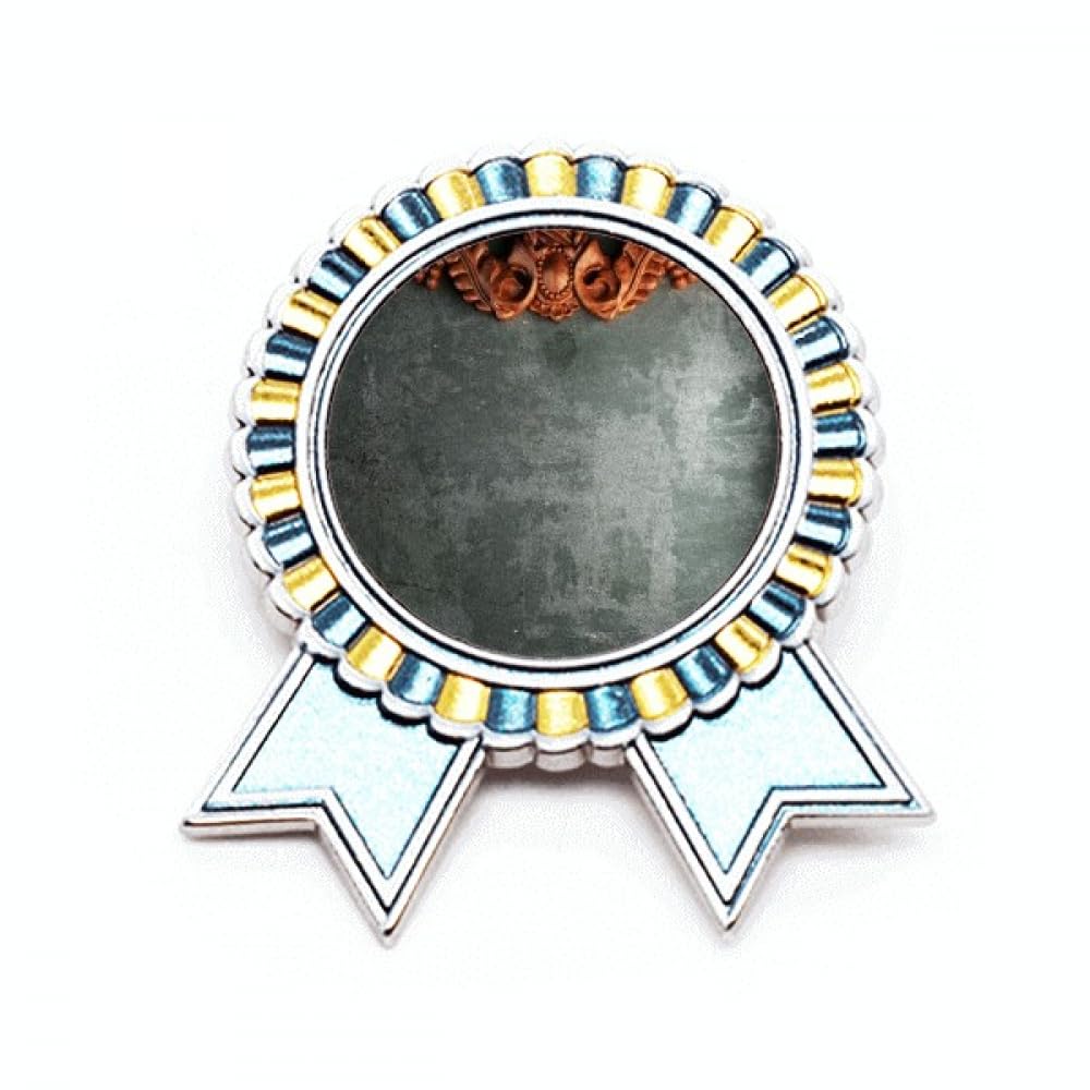 Broche en acajou et ciment gris M de style artisanal chic