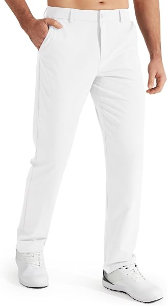 Libin Mens Golf Pants Stretch Work Dress Pants 30"/32"/34" Quick Dry…