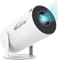 Vista 10 de Mini proyector HY260 Pro actualizado con WiFi y Bluetooth 5.4, enfoque automático/Keystone, soporte nativo 1080P para 4K, control remoto Air Mouse