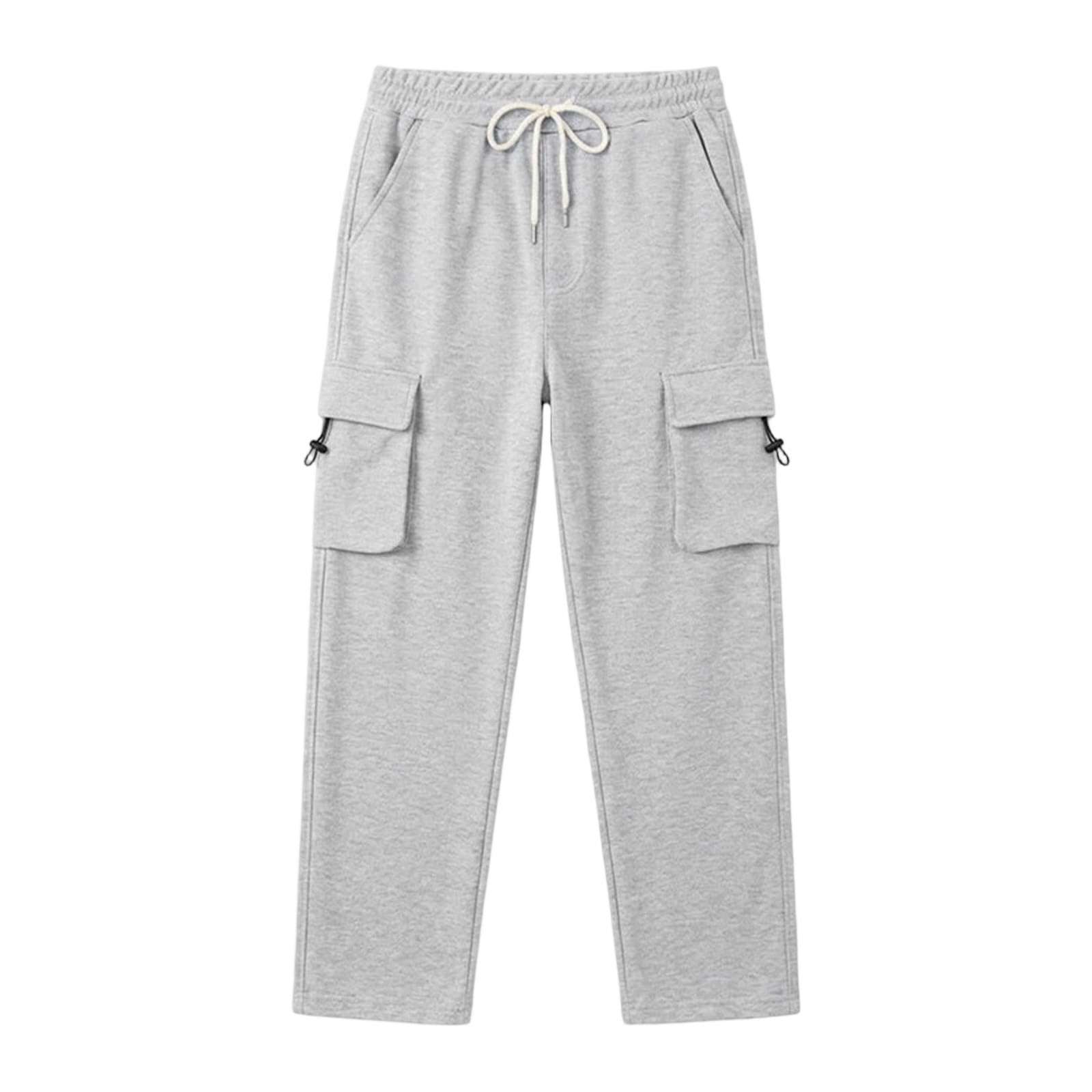 Pantaloni Sportivi Cargo Uomo,Pantaloni della Tuta da Uomo Pantalone Allenamento Dritti Pantaloni Palestra Vita Elastica Streetwear con Coulisse Abbigliamento da Casa Confortevole Streetwear