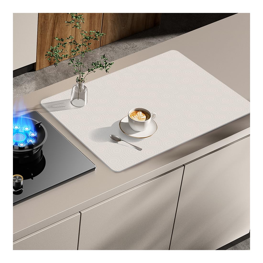 Tapis de travail en silicone 2 mm 60 x 90 cm | Tapis de cuisine résistant à la chaleur de qualité alimentaire, imperméable, grand plan de travail, tapis antidérapant pour