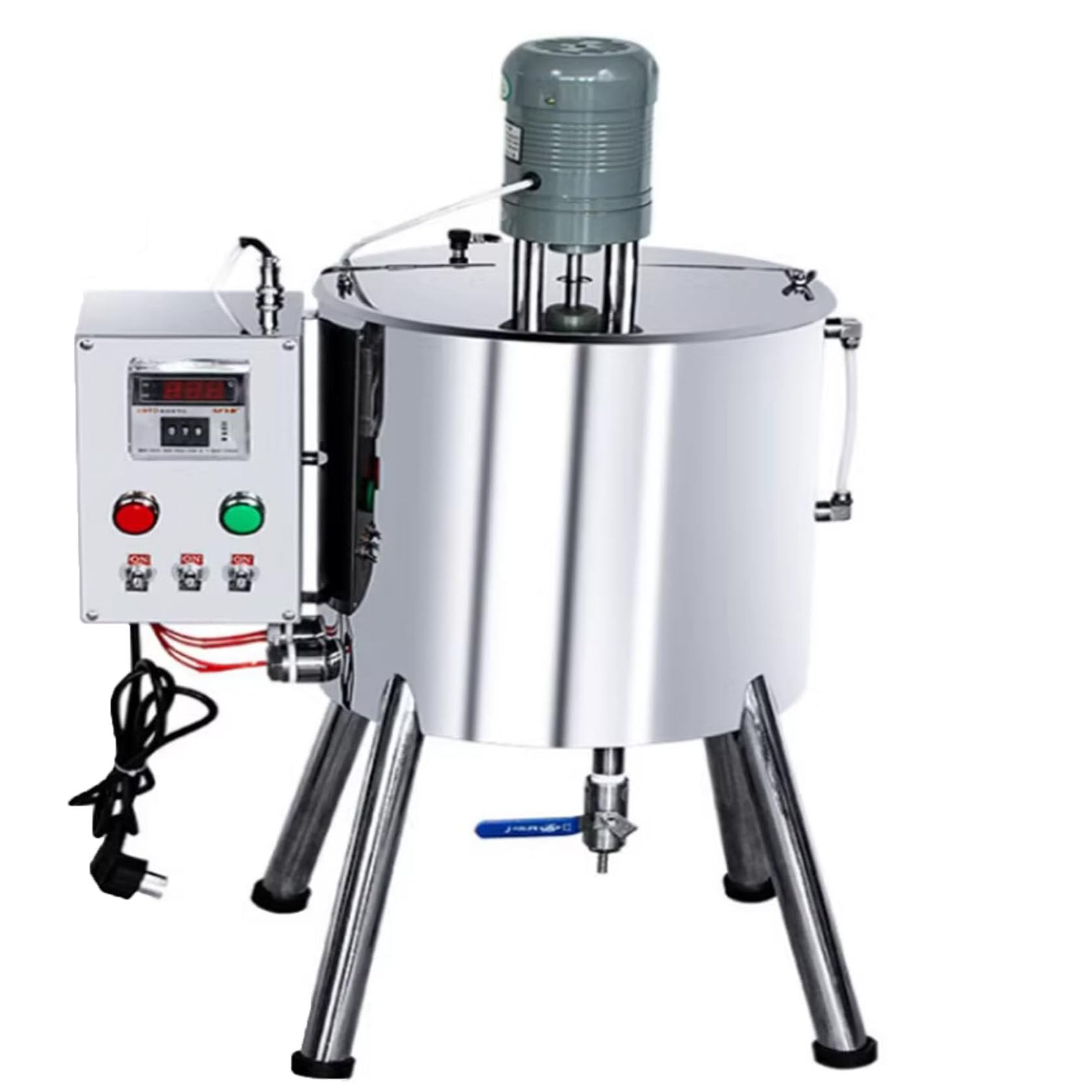 15l 4gal Liquid Paste Filling Machine Electric Heating Mixing Filling Machine Cosmetic Mixer Machine with 90-300 C Temperature