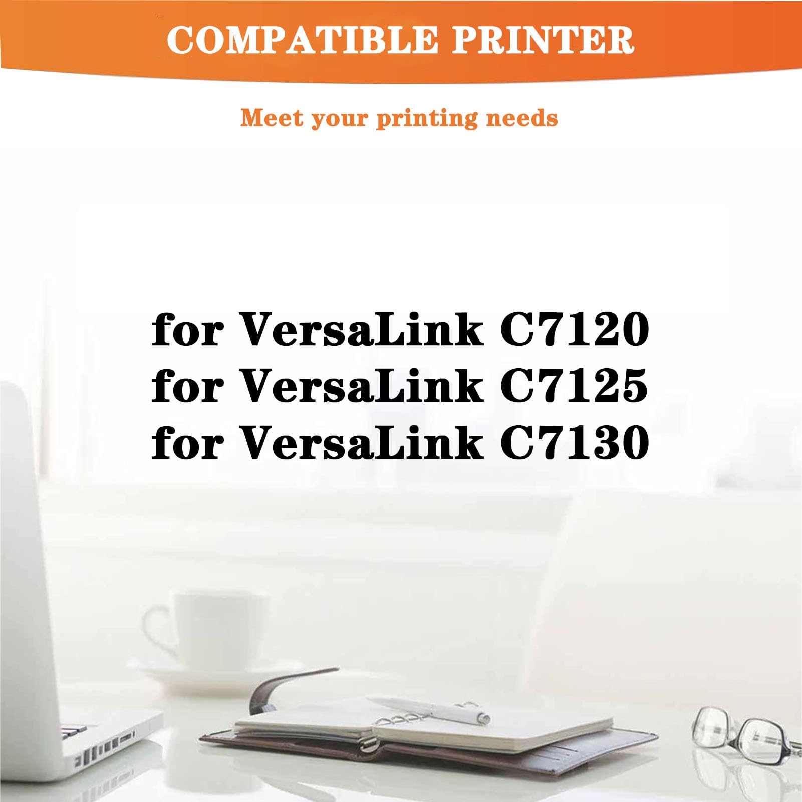 Lot de 4 cartouches de toner série C7100 006R01824 006R01825 006R01826 006R01827 pour imprimante Xerox VersaLink C7120 C7125 C7130 (31 000 pages)