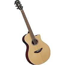 YAMAHA APX600M Electro-Acoustic Guitar   Matte Finish, Slim Thinline Body, 25  Scale, Solid Top, System65 Pickup with EQ and Tuner   Natural Satin