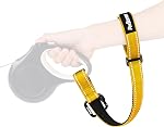PetBonus Bracelet de poignet de laisse pour chien, Bracelet de sécurité pour laisse rétractable, Plomb de marche court réfléchissant avec poignée souple réglable, Sécurité supplémentaire pour la couche pour poussette pour animaux de compagnie (Pink)