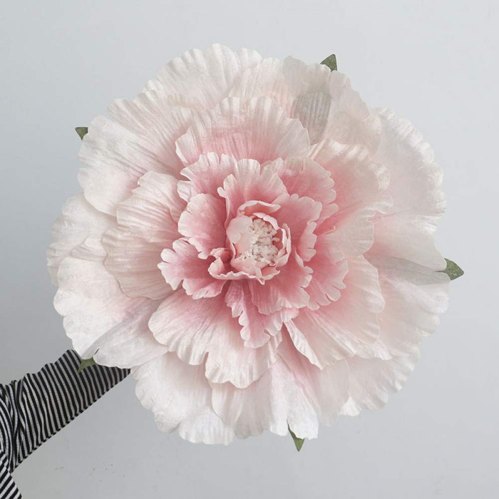 Pivoine artificielle grande taille en soie pour décoration de fond de mariage