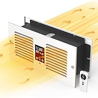 Apexicalo RTR300 Room to Room Fan: 300CFM Through-Wall Vent with Remote, 5-Speed Temp Control for Kitchen Laundry