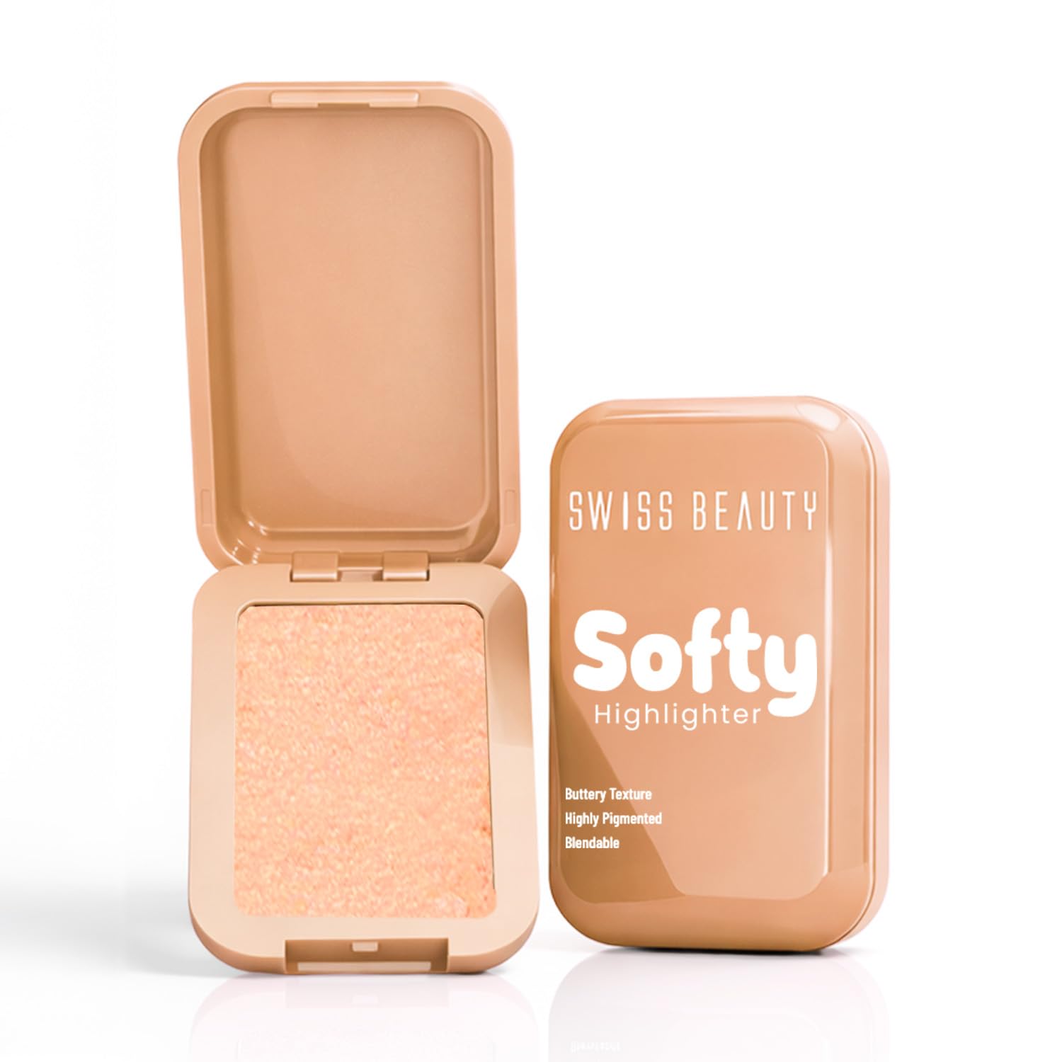 Swiss Beauty Softy Highlighter | Buttery Texture | Blendable | Highly Pigmented | Long-Lasting | Travel-Friendly | 7g, Shade- 2. Hazelnut-image-20