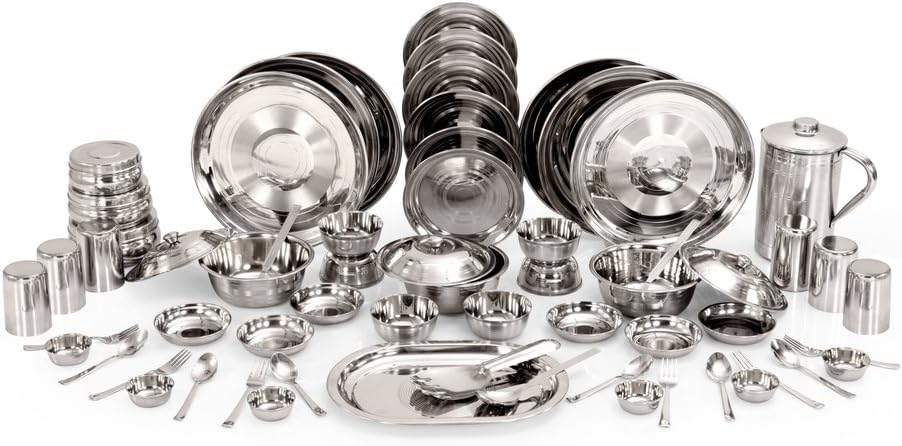 Apricot Stainless Steel Dinner Set of 61 Pcs
