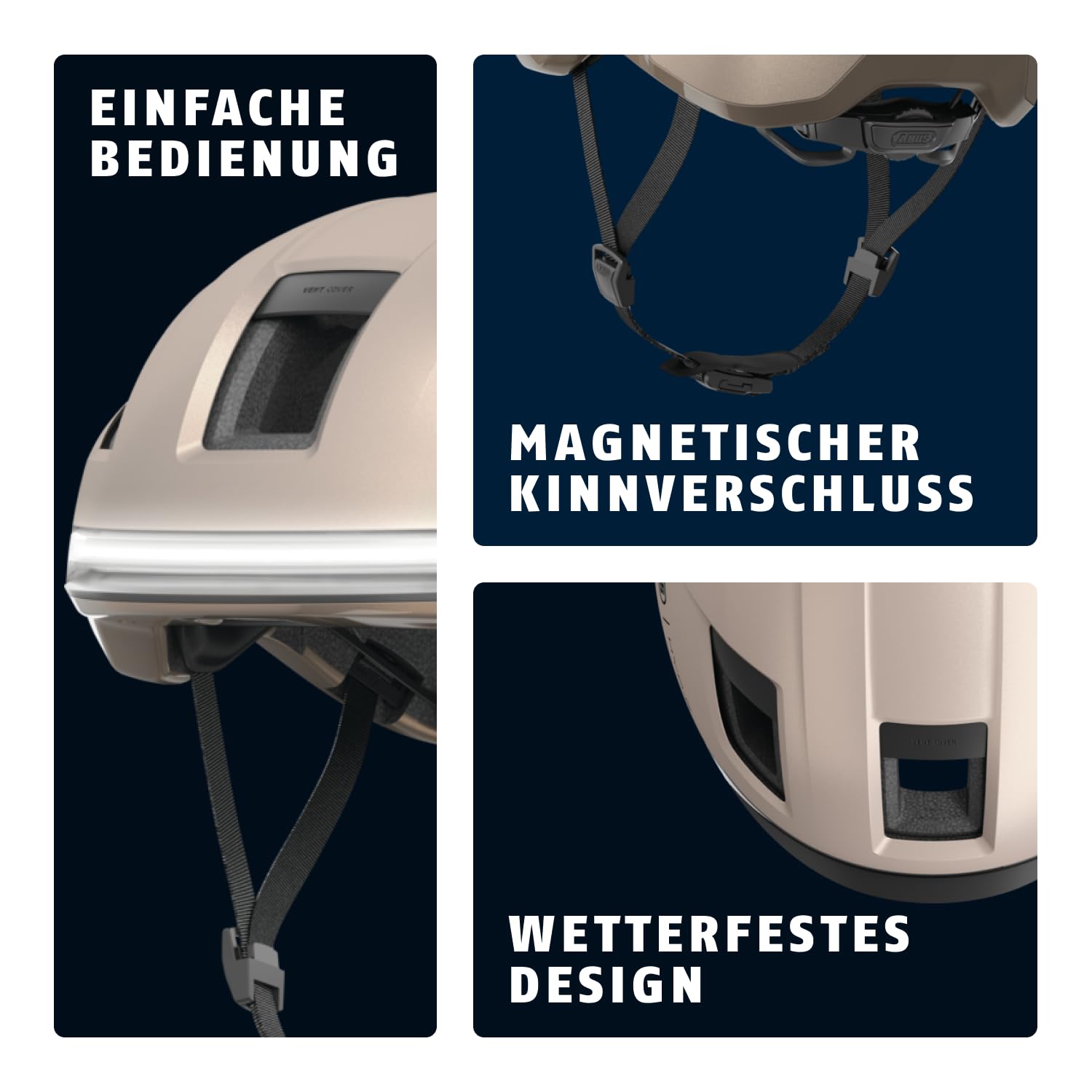 ABUS Fahrradhelm HYP-E - Helm mit Frontlicht, Rücklicht und Blinklicht - geeignet auch fürs Fahrradfahren auf E-Bike und S-Pedelec - für Jugendliche und Erwachsene