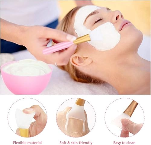 Miniatura 5 de Juego de cuencos para mezclar mascarillas faciales, kit de herramientas de mezcla de mascarillas con máscara facial, cuenco, espátula, cepillo de