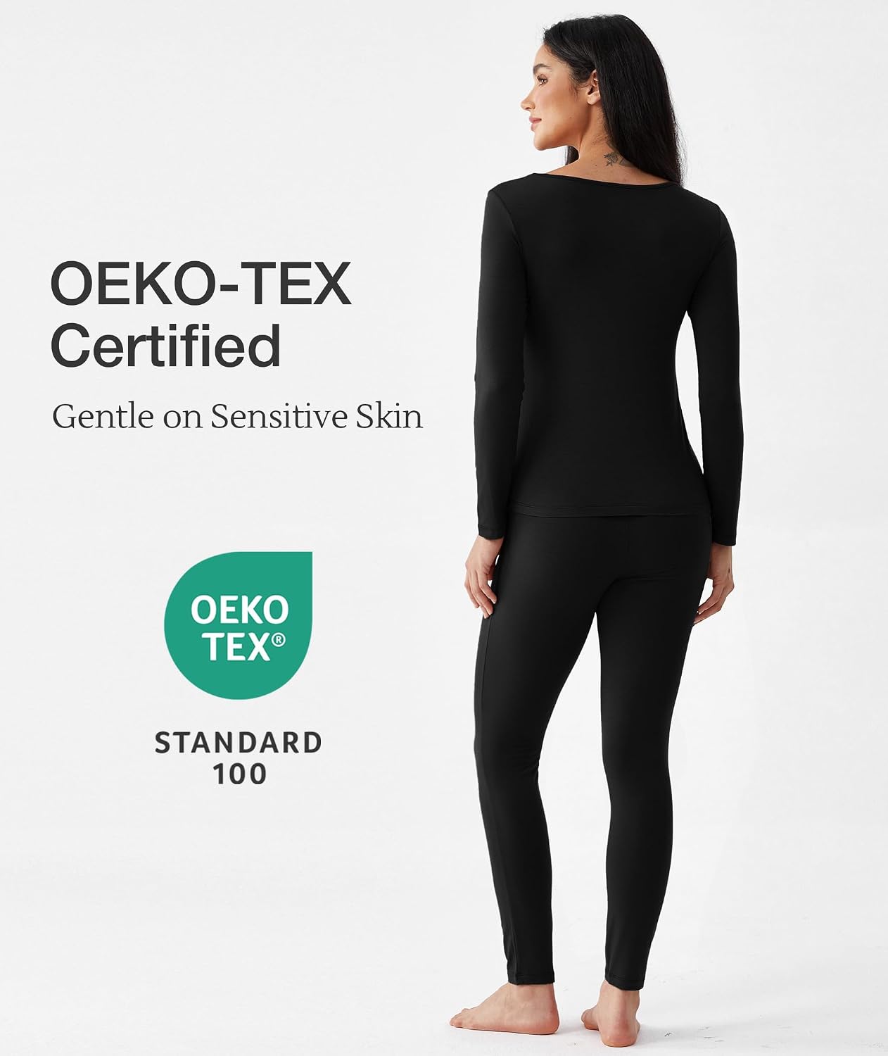 GYS Bamboo Viscose Long Johns Sets Thermal Underwear for Women Long Sleeve Base Layer