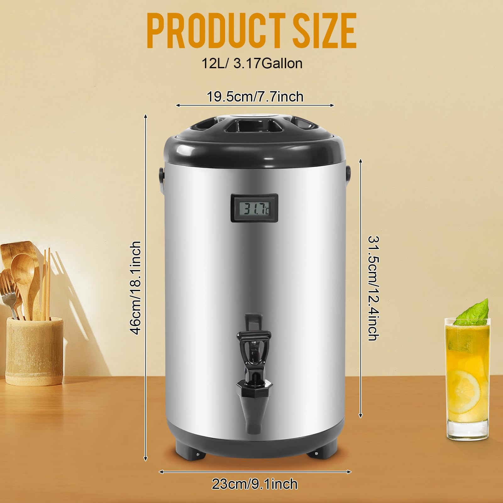 Amazon.com | Insulated Beverage Dispenser, 12L/ 3.17Gal Thermal