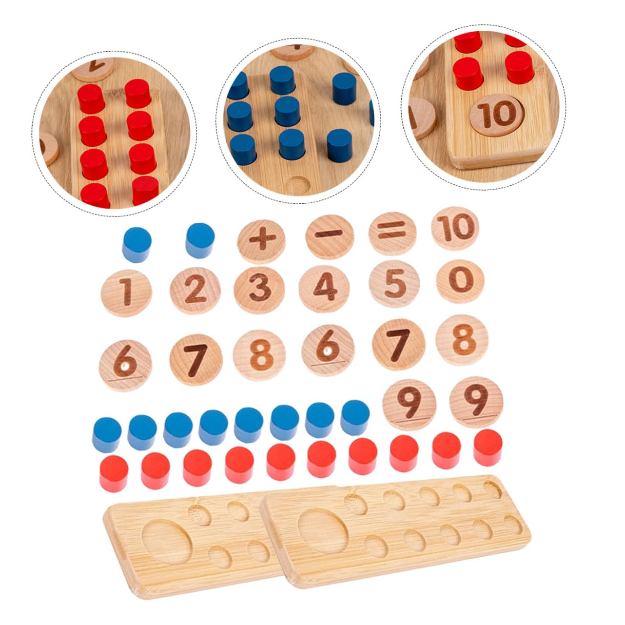 iplusmile Juguete de Madera para Contar, Juego de 10 Piezas, Niños