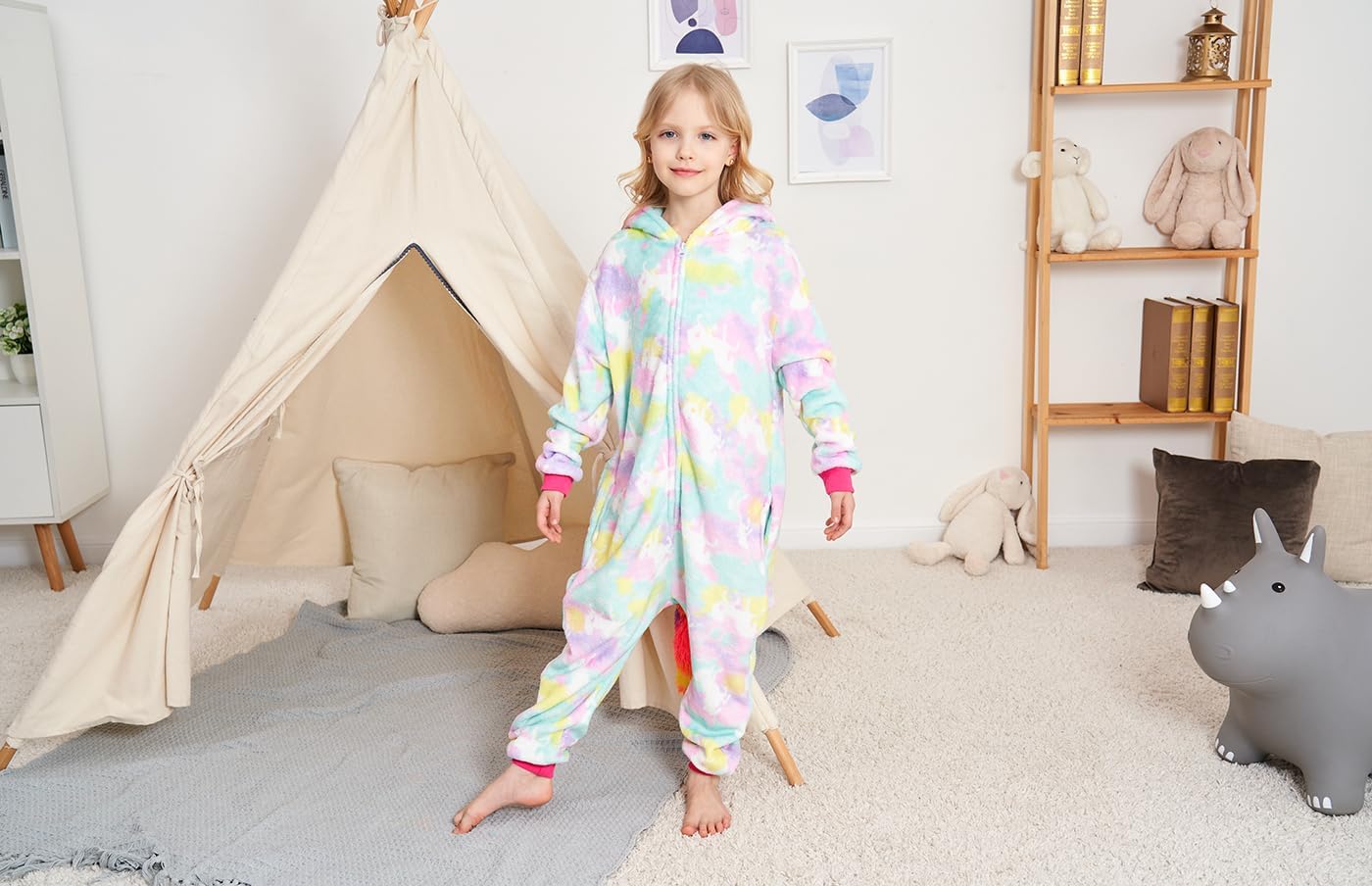 Kids Unicorn Costume Animal Pajamas Halloween Cosplay Xmas Gifts - Image 2