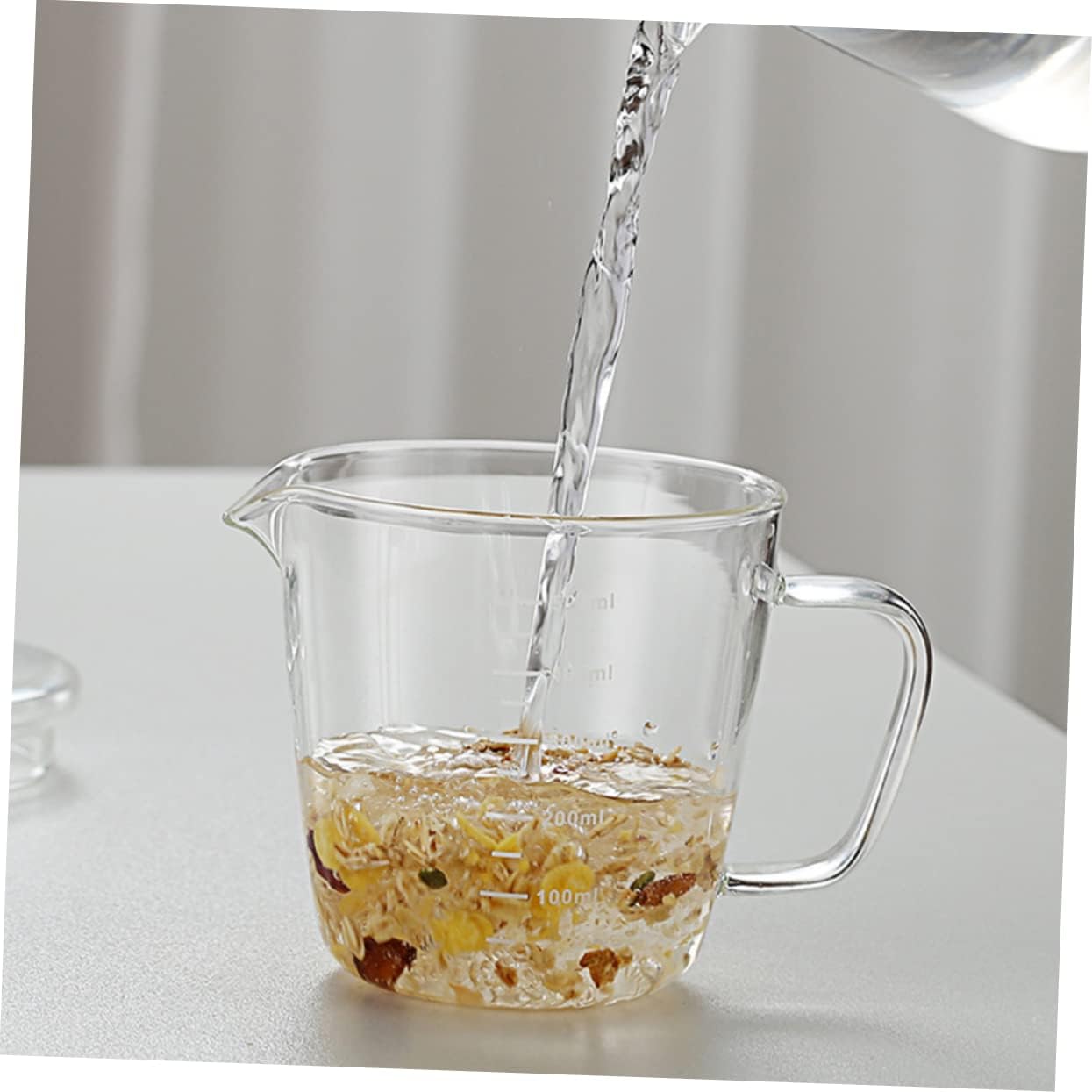 1pc Graduated Milk Cup Kitchen Milk Cup Glass Coffee Cup Scale Milk Cup Children Glassware Breakfast Cup Children Scale Cup Baking Measuring Cup Children Water Cup Water Coffee Cup