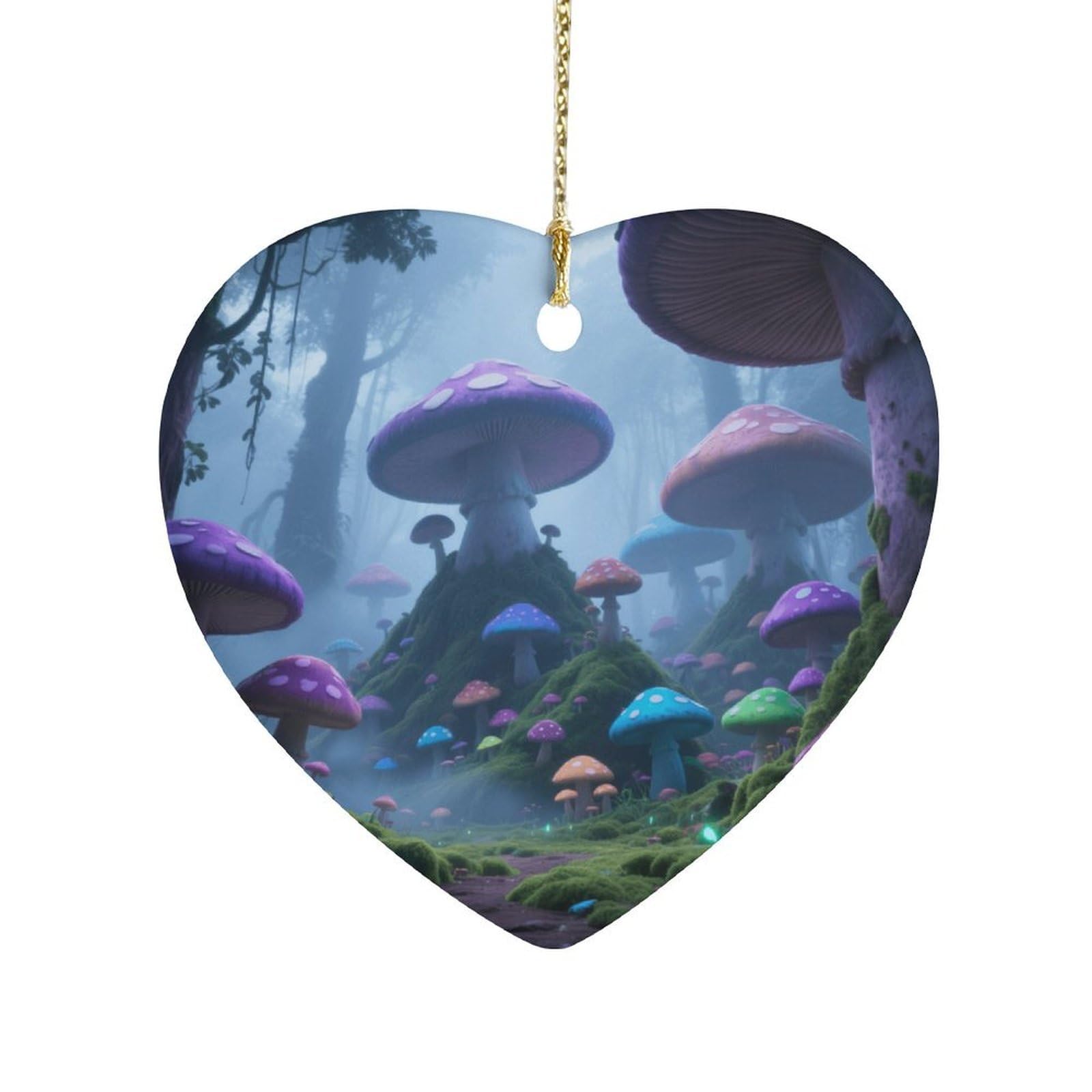 Fekiloot Style Mysterious Forest Ceramic Ornament Home Decor Keepsake