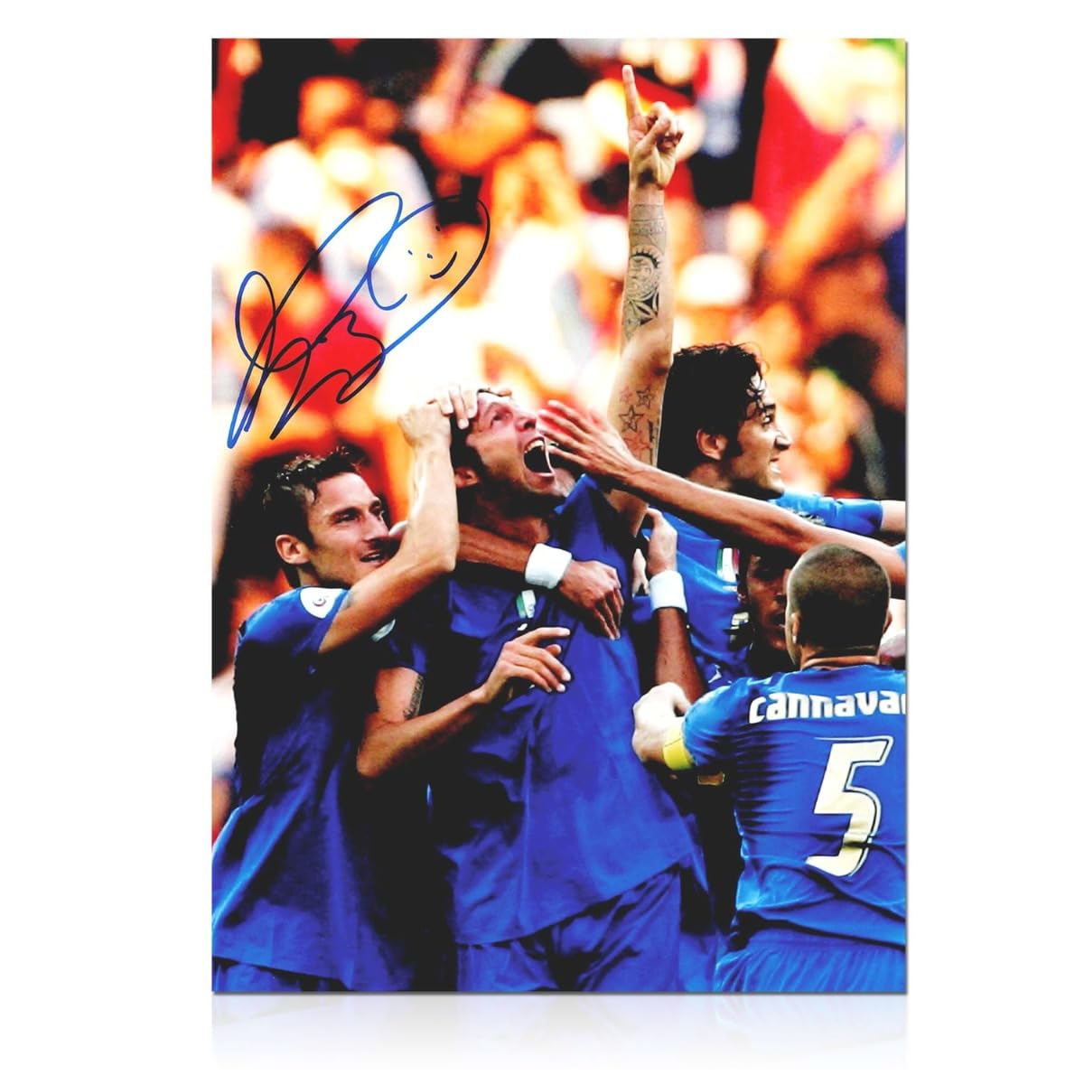 Autografata Foto del calcio dell'Italia Marco Materazzi