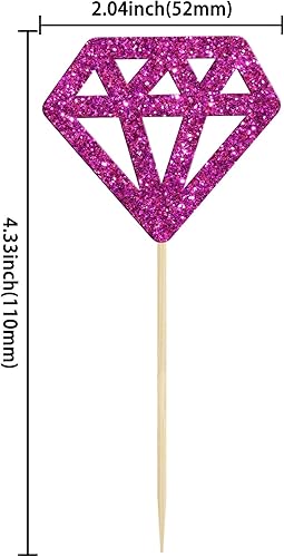 Miniatura 9 de Gyufise 36 piezas de diamantes para cupcakes con purpurina para despedida de soltera, para boda, compromiso, aniversario, fiesta de cumpleaños,