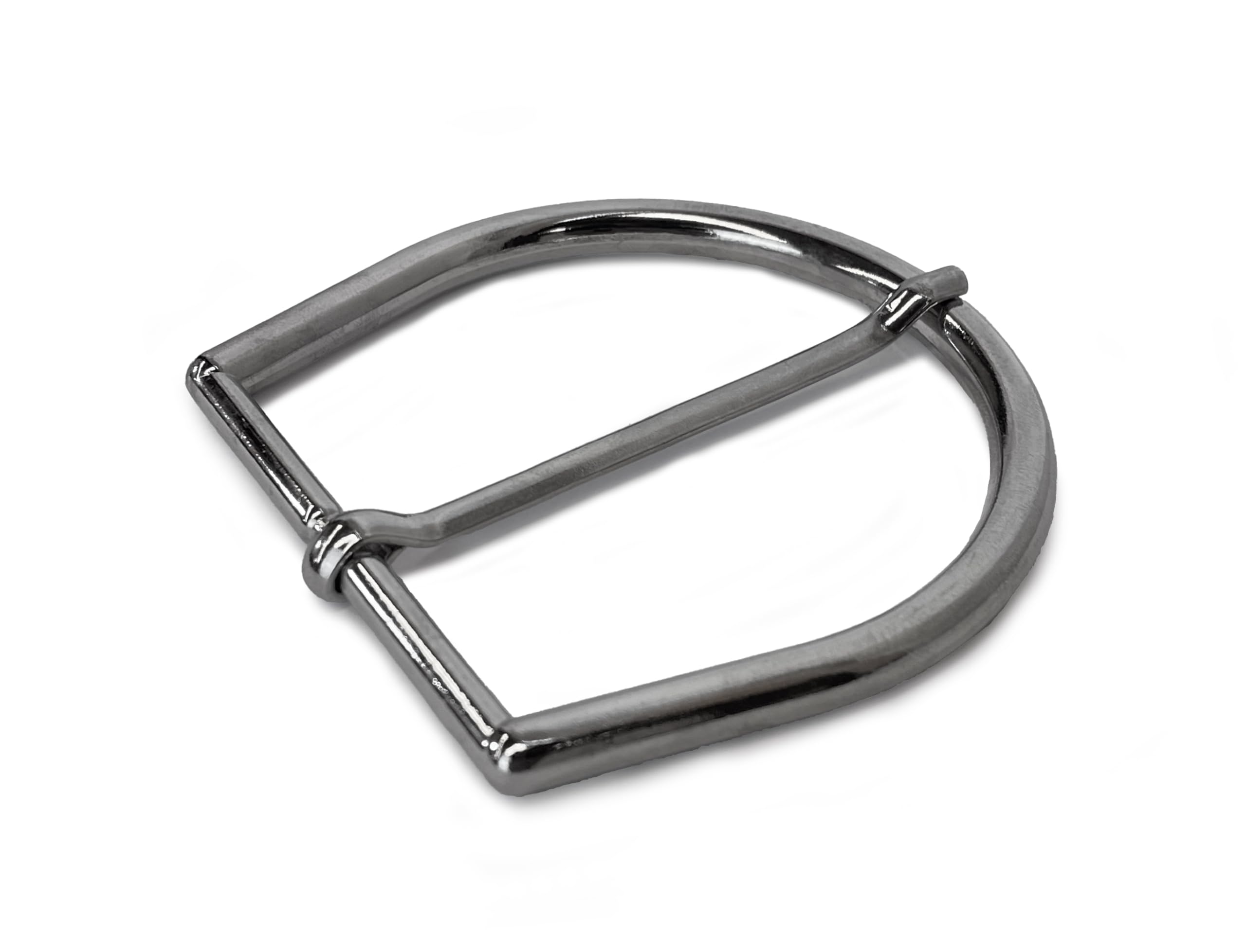 almela - Hebilla cinturón con acabado en plata brillo de 50mm de ancho - 5cm | Buckle belt