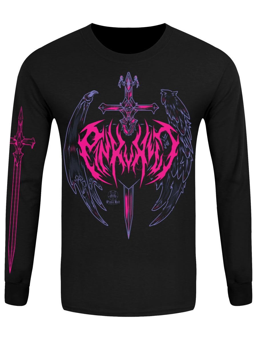 Pinku Kult Men's Black Blade Long Sleeve T-Shirt