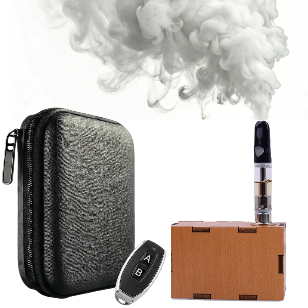 Mini machine à brouillard portable tenue à la main avec télécommande sans fil, kit de brumisateur en bois pour photographie, vidéo, accessoires de cosplay, stylisme culinaire, comprend un étui de