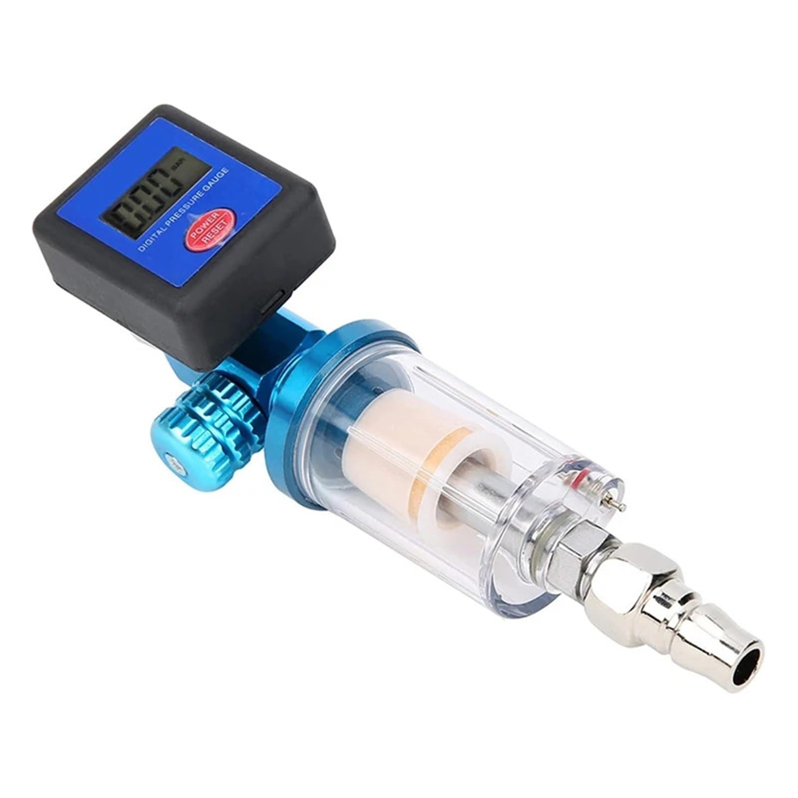 Digital Air Compressor Regulator, 1/4In Thread Compressed Filter Pressure Display Meter Oil Water Separator