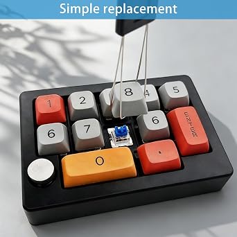 50 PCS Mechanical Keyboard Switches, Blue Switch with Key Puller and Cleaning Brush 3-Pin Tactile Keyboard Switch Replacement, Clicky, Tactile, LED Backlighting, Waterproof, 50M Keystrokes, Gaming
