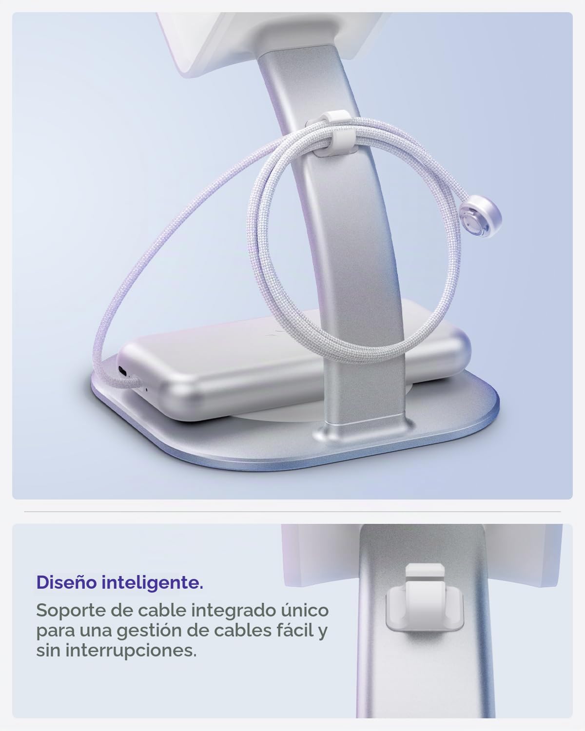 Spigen DR110 Stand Soporte Compatible con Apple Vision Pro M2 (2024) / Galaxy XR (2025) / Meta Quest 3S / Meta Quest 3 - Plata