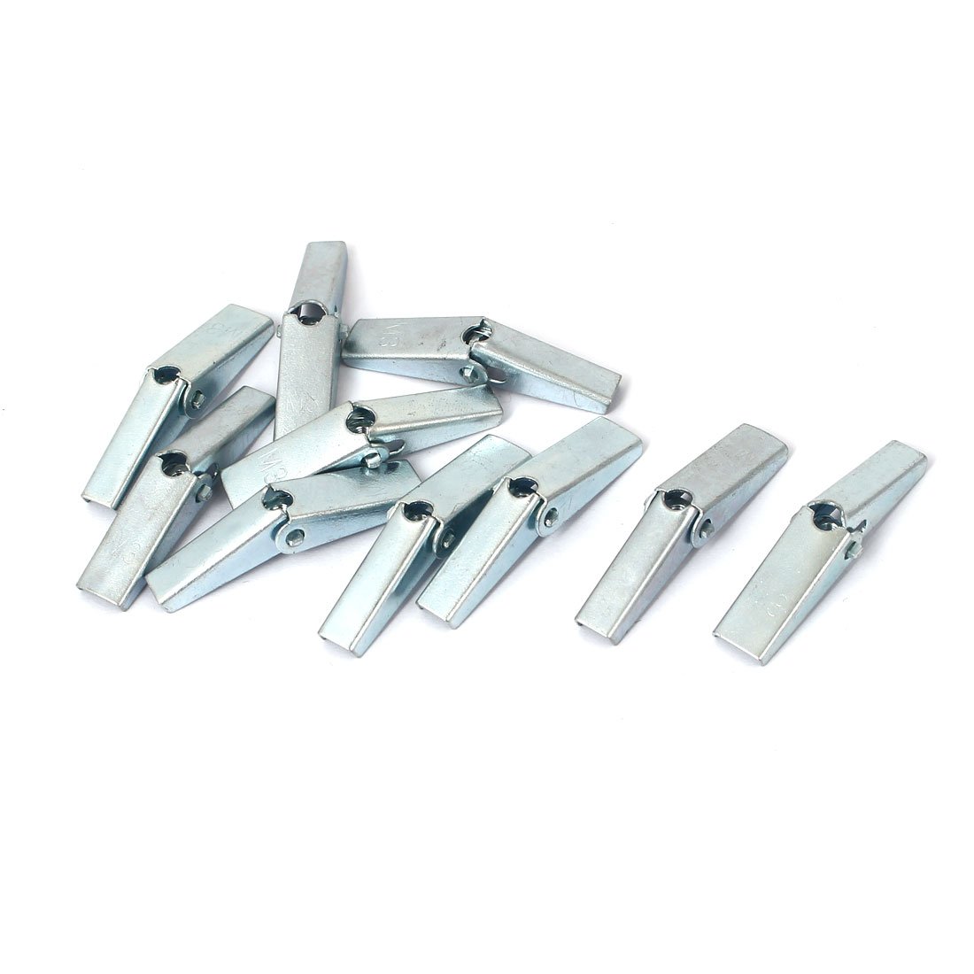 Aexit 40mm Length Anchors M3 Thread Spring Loaded Hollow Wall Anchor Wing Nuts Expansion Anchors 10 Pcs