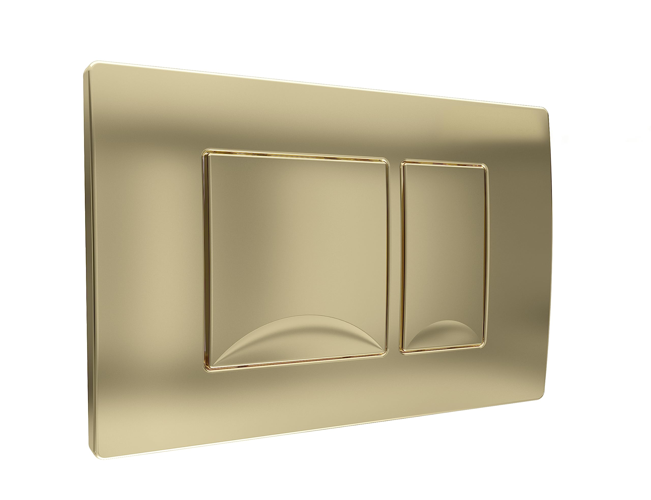 Lauenberg Brushed Brass Dual Flush Plate (Rectangular)