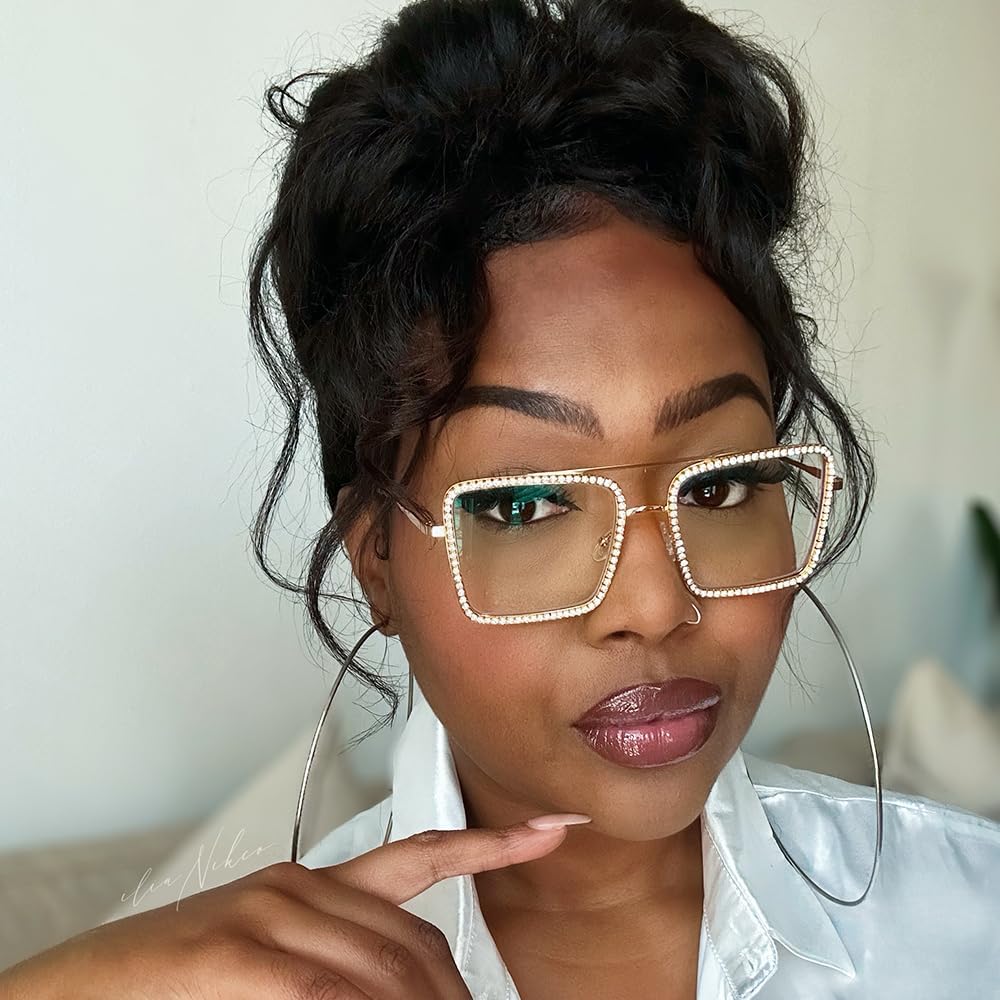 Zeelool Stylish Square Blue Light Blocking Glasses for Women Diva ZJGM635348