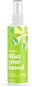 Asutra Lemongrass & Jasmine Multi-Use Natural Aromatherapy Room Spray, Calming Linen & Pillow Mist, Fabric Spray for Sleep & Bed, 4 fl oz