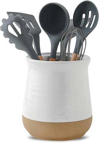 Miniatura 1 de Hasense Soporte para utensilios de cocina, organizador de utensilios de cerámica extra grande de 7.1 pulgadas para encimera, almacenamiento de
