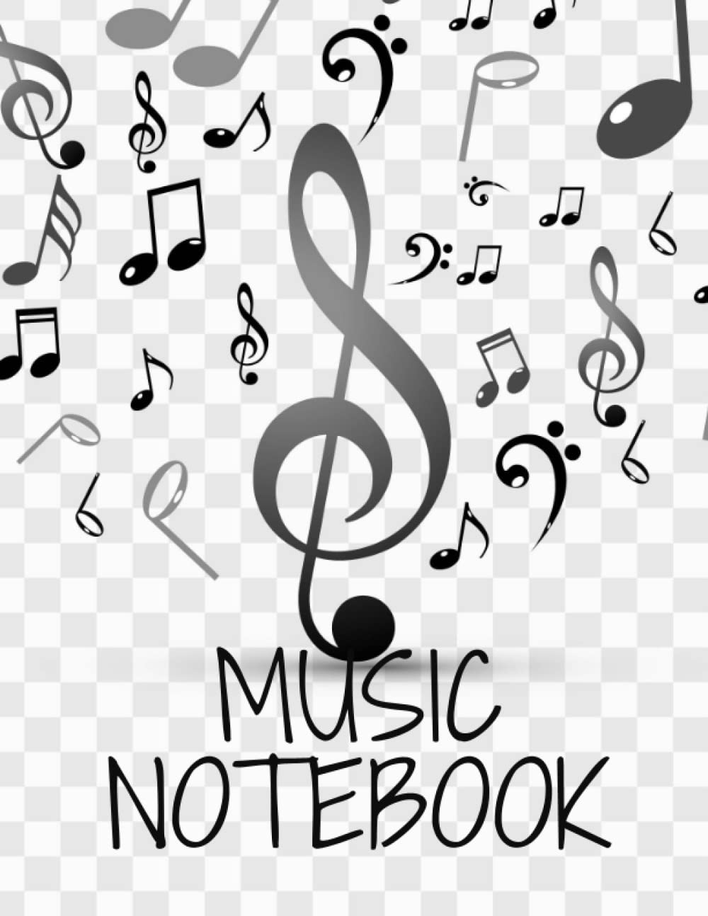 Music Notebook, Paper Notebook 120 Pages,8,5'' wide x 11'' high ,for Young musicians, for Kids and for school