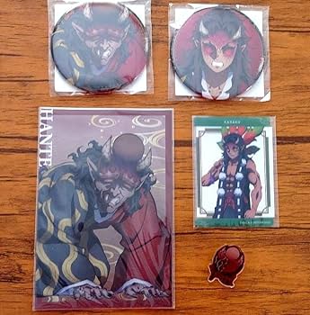 鬼滅の刃　半天狗　喜怒哀楽　ピンズ全6種セット 鬼滅の刃 ピンバッジ アニメ伍周年記念祭 積怒 可楽 哀絶 憎珀天