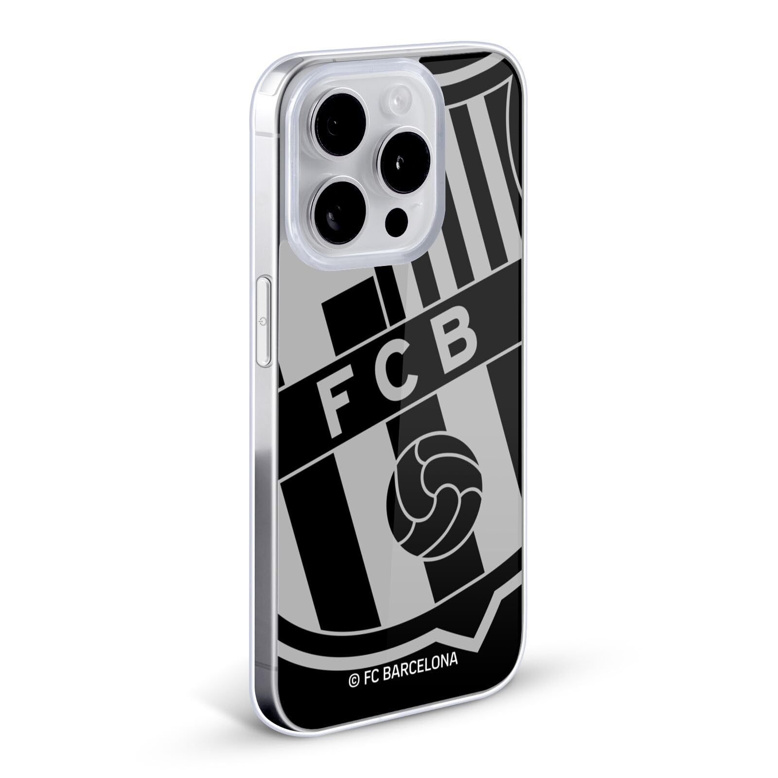 Head Case Designs Licenciado Oficialmente FC Barcelona De Gran tamaño 2017/18 Crest Caso Funda de Gel Suave Compatible con Apple iPhone 14 Pro