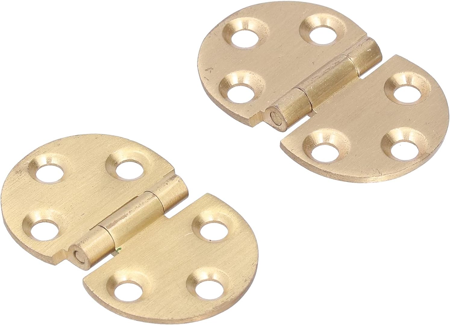 2 Sets 180 Degree Copper Foldable Hinges with Screws Heavy Duty Flip for Folding Tables Sewing Machine Desktops Home Furniture