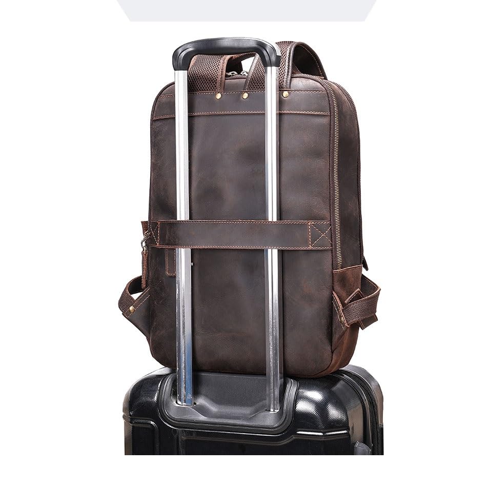 Backpack Men's Genuine Leather Backpack Large Capacity3