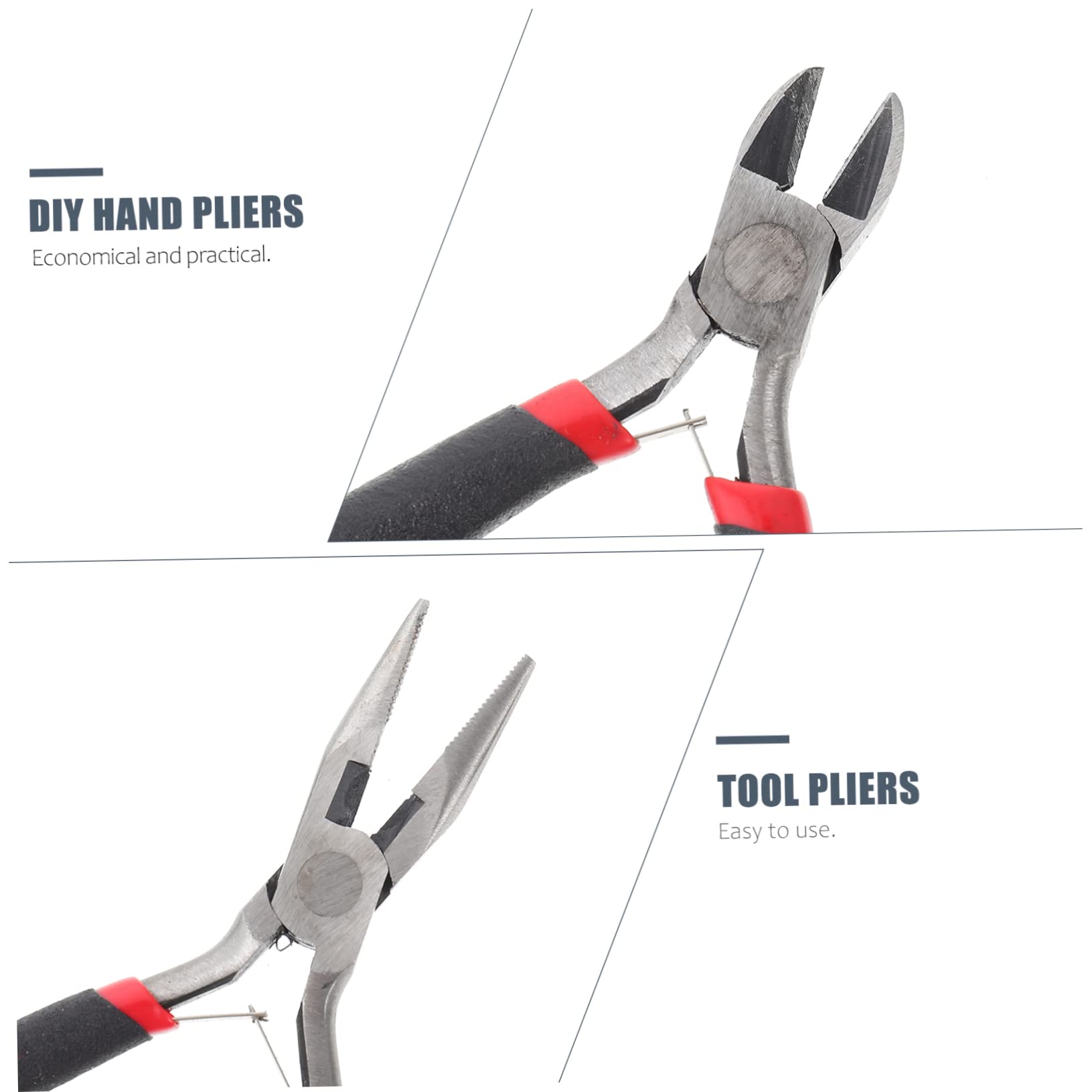 HOMSFOU 3pcs Diy Accessories Accessories Pliers Set Pliers Jewelry Jewelers Tools Nickel-chromium Alloy Steel