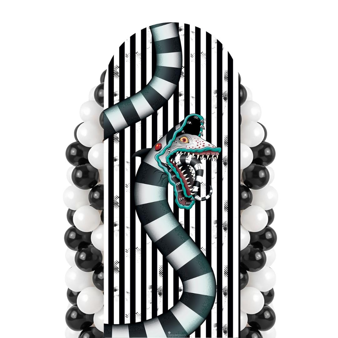 Beetlejuice Sandworm Cardboard Cutout Backdrop Black & White Scenery Sailboard