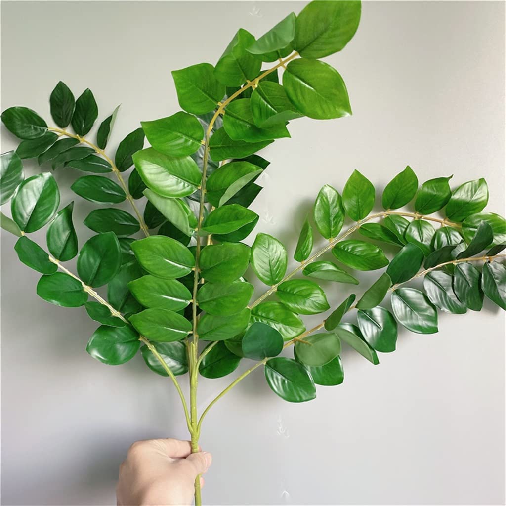 RWRAPS Rama Verde Hojas de eucalipto de Aspecto Real Flores Artificiales de plástico Decoración Plantas Falsas para el hogar (como se Muestra Talla ?nica)