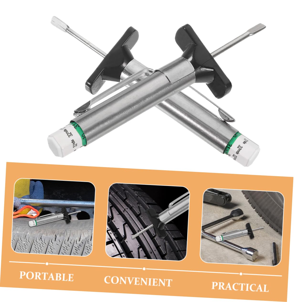 MUCKLILY 8pcs Car Tire Tread Depth Gauges Essential for Maintenance 0-25mm Digital Depth Gauge