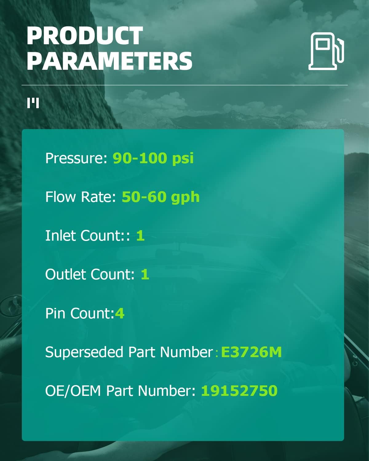 SCITOO Compatible with E3520S Fuel Pump Electrical Assembly High Performance fit for Chevy Tracker for Suzuki Vitara