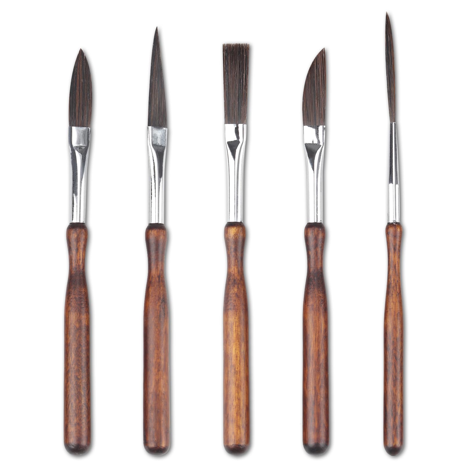 5PCS Professional Pinstriping Brush Set for Oil Painting, Acrylic Painting