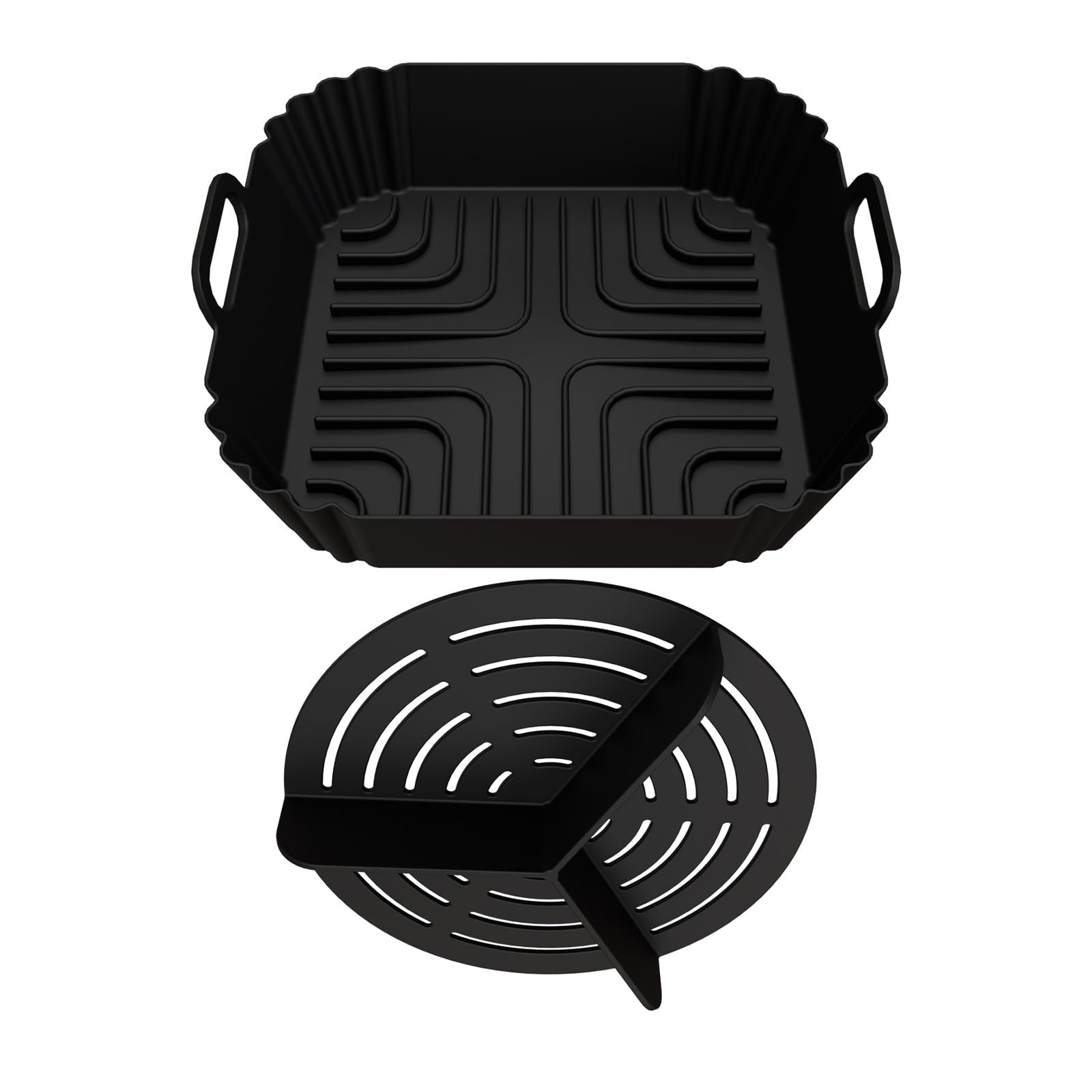 NVOQILIN Of 2 Air Fryers Pads Rectangular Silicone Liners Nonstick Cooking Accessory Air Fryers Basket for Frying Machine Cooker Silicone Baking Mat