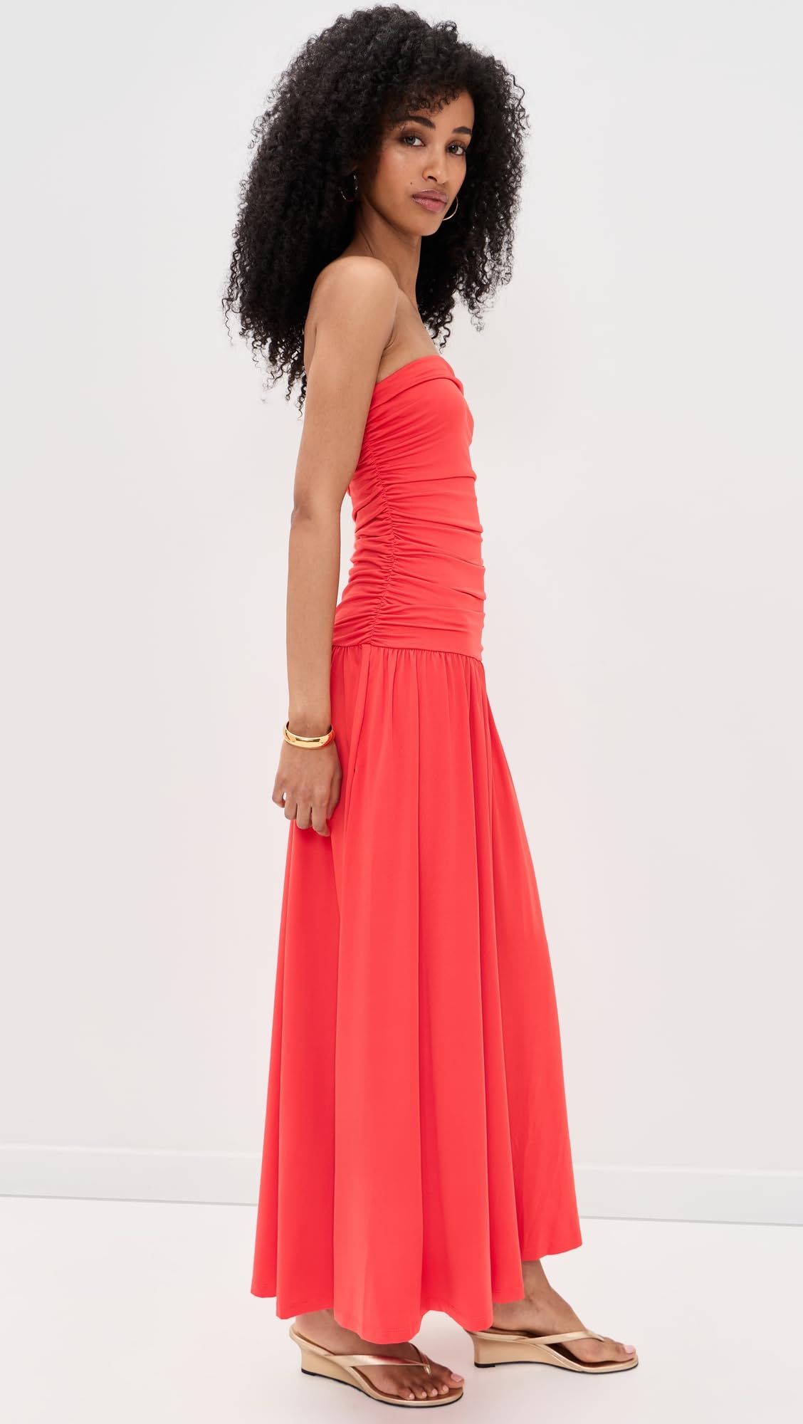 flower strapless dress Strapless Wildflower Midi Dress
