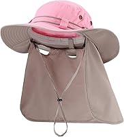 Vista 33 de Home Prefer Sombrero para sol para el aire libre con protección UV, secado rápido, unisex con solapa para proteger el cuello Negro
