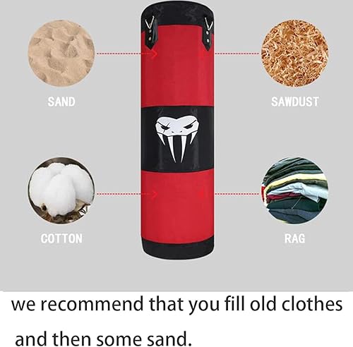 Miniatura 2 de Juego de boxeo pesado para adultos, saco de boxeo colgante resistente, sin relleno